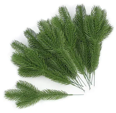 Künstliche Tannenzweige, 20 Stk., grün, 28 cm, realistisch