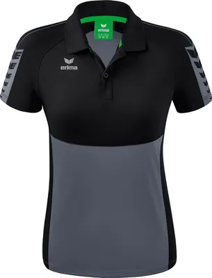 Produktbild von Erima Six Wings Poloshirt Schiefergrau/Schwarz - 34