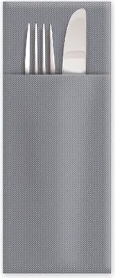Produktbild von 50 Servietten Bestecktaschen CutleryStar PAP 38x32 cm grau 2-lagig
