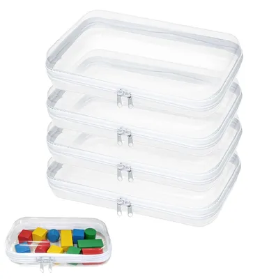 Obrázok produktu pre Omgoods – Priehľadné úložné boxy so zipsom na kozmetiku a hračky