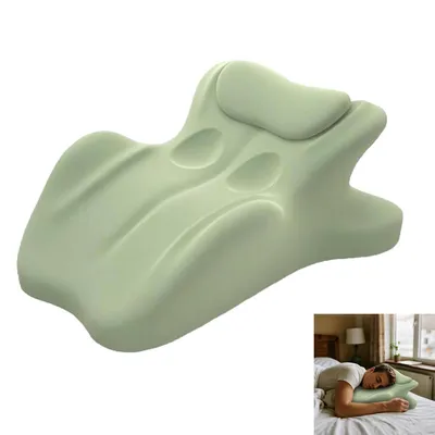 Produktbild von Kissen, Schlafkissen, 27° Winkel,59*46*24cm, perfekte Position, weiches Memory-Schaum-Material, integrierte gekrümmte Oberfläche, grün