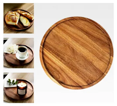 Produktbild von 20 cm Rundes Serviertablett aus Akazienholz