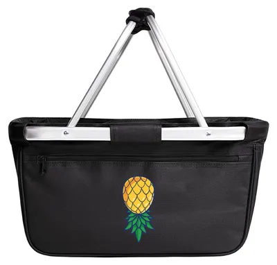 Produktbild von Huuraa Einkaufskorb Ananas Comic 20 Liter Black faltbarer Tragekorb Geschenkidee