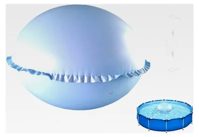 Produktbild von 120 * 120 CM Poolkissen, Winterkissen Luftpolster, Rundes Poolkissen, Aufblasbares Winterkissen, Mit 15 m Seil für verschiedene Schwimmbadtypen sowie Spas und Brunnen