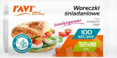 Obrázok produktu pre Raňajkové vrecká na viazanie 100 ks. 32x18 cm