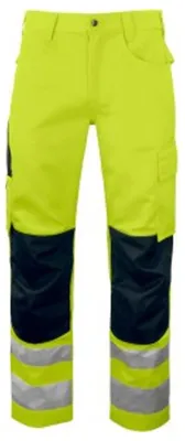 Obrázek produktu pro Projob - "6532" Pracovní kalhoty unisex pro muže/ženy, vysoká viditelnost ET1138 (velikost 40R) (žlutá/černá)