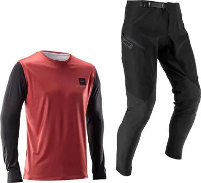 Image de T-shirt à manches longues Leatt Gravity 1.0 Rouge M Homme Rouge M