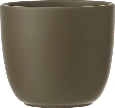 Produktbild von Blumenübertopf "Tusca" aus Keramik H 13 cm – Ø 13,5 grün - Übertopf Keramik Blumentopf Pflanztopf
