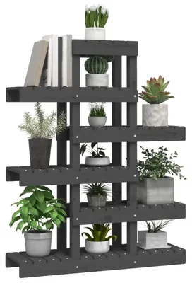 Imagen del producto de Soporte para plantas, fabricado en madera maciza de pino, ideal para jardín y balcón, color