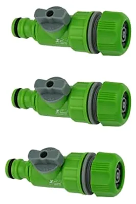 Produktbild von CS Regulierventil mit Durchflussreduzierung 3er Set für die Gartenbewässerung mit CS Perlschlauch/Gartenschlauch
