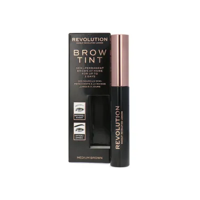 Image de Makeup Revolution, Brow Tint, Eyebrow Gel, Medium Brown, 6 ml