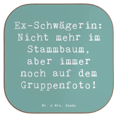 Produktbild von Mr. & Mrs. Panda Tassenuntersetzer Spruch Ex-Schwägerin - Meeresbrise - Geschenk, Coaster, Trennung, Untersetzer für Gläser, Handwerkskunst, Tischuntersetzer, Auswahl