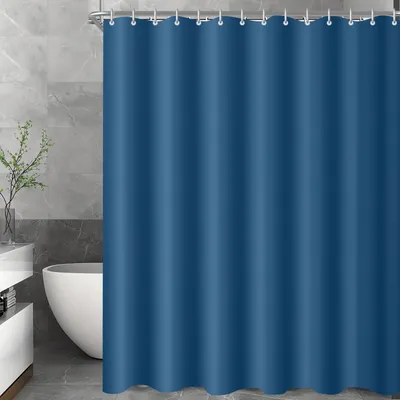 Zdjęcie produktu dla Zasłona prysznicowa Granatowa 200x200cm Antypleśniowy poliester Można prać