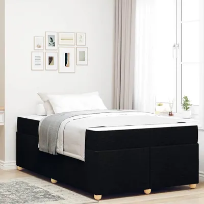 Obrázek produktu pro Maison Exclusive – rám postele s matrací, černý, 120 x 200 cm, látka