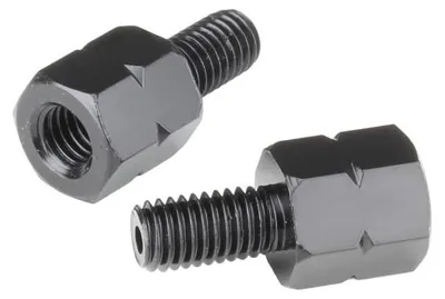 Produktbild von 2x Spiegeladapter schwarz (Spiegel: M8 Rechtsgewinde / Lenker: M8 Linksgewinde) - Citomerx