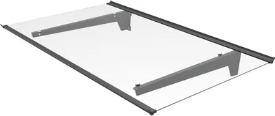 Produktbild von TrendLine Vordach Nizza Aluminum schwarz 140 x 90 cm