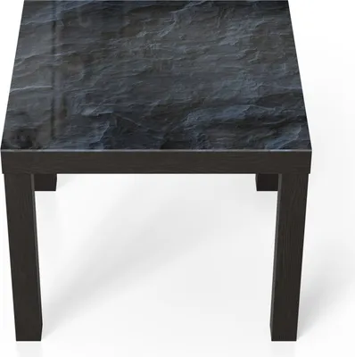Produktbild von DEQORI Couchtisch 55x55 cm Schwarz 'Schieferfassade' Glas Beistelltisch