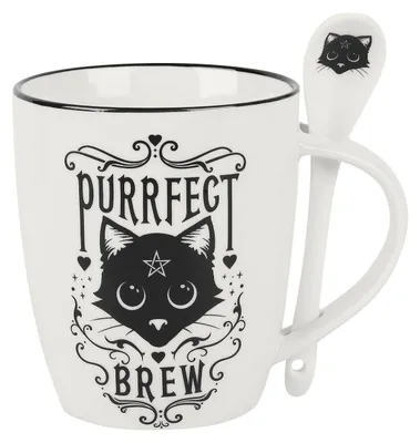 Produktbild von Alchemy England Tasse Purrfect Brew weiß/schwarz Standard