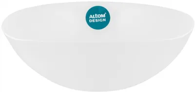 Imagen del producto de Altom Design, ensaladera de vidrio "White Harmony", color blanco, 16 cm