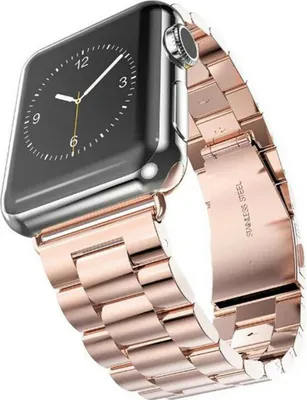 Produktbild von Strap-it Apple Watch 8 Stahlarmband (Roségold)