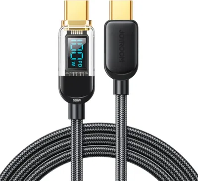 Produktbild von Joyroom USB C - USB C 100W Kabel für schnelles Aufladen und Datenübertragung 1,2 m schwarz (S-CC100A4)