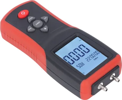 Zdjęcie produktu dla Manometr cyfrowy 12 jednostek do wyboru Wielofunkcyjny cyfrowy manometr różnicowy z podświetlanym wyświetlaczem LCD