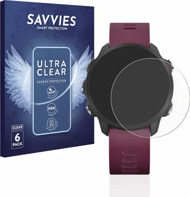 Produktbild von 6x Für Garmin Forerunner 245 / 245 Music / 45 Schutzfolie Savvies Displayschutz Display Schutz Folie Klar Transparent