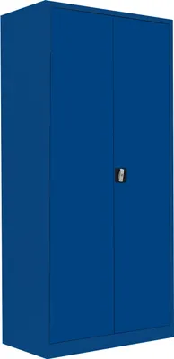 Produktbild von LÜLLMANN Stahlschrank 530353 enzianblau 92,5 x 50,0 x 195,0 cm, aufgebaut