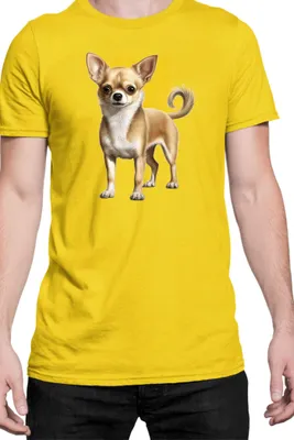 Produktbild von Herren T-Shirt Dogs Breeds Chihuahua Dog Breed 005, Man L / Gelb