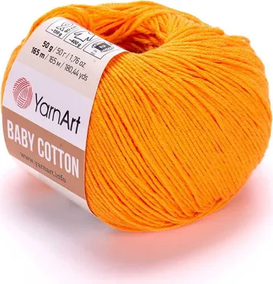 Produktbild von YarnArt Baby Baumwolle Garn Dynia, Weich, 50% Baumwolle, 50g/165m, Perfekt für Kinderartikel