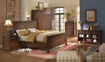 Produktbild von Bett Nachttisch Kleiderschrank 7 tlg.Schlafzimmer Design Luxus Set Betten Sets
