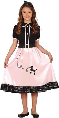 Produktbild von 50er Jahre Rockabilly Kleid für Mädchen, Größe:110/116