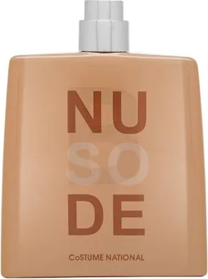 A bottle of perfume with the brand name and product name printed on it.
