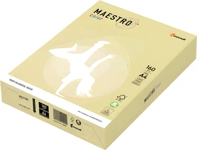 Produktbild von Kopierpapier Maestro Color DIN A4, 160 g/qm, gelb, 250 Blatt