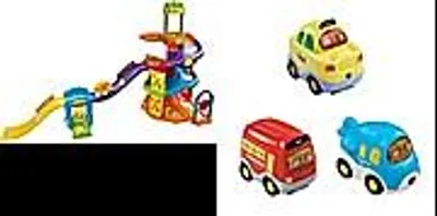 Immagine prodotto di VTech Tut Baby: Set di 8 veicoli, che include: auto da corsa, garage, taxi, aereo, autobus a due piani