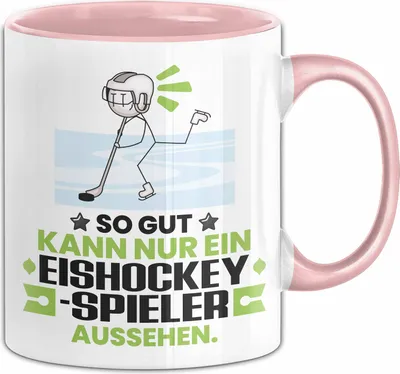 Produktbild von Eishockeyspieler Geschenk Tasse So Gut Kann Nur Ein Eishockeyspieler Aussehen Geschenkidee Kaffee-Becher (Rosa)