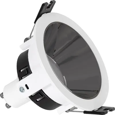 Produktbild von Downlight Einbaustrahler Konisch GU10 6W Schnitt Ø 75mm PC Reflect No Flicker 6500K Schwarz Kaltweiß