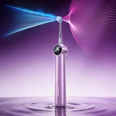 Produktbild von RANVOO AirJet X5 Elektrische Zahnbürste mit AirJet-Technologie, 60 Tage Akku und 3 Bürstenköpfen für Zahnfleischpflege