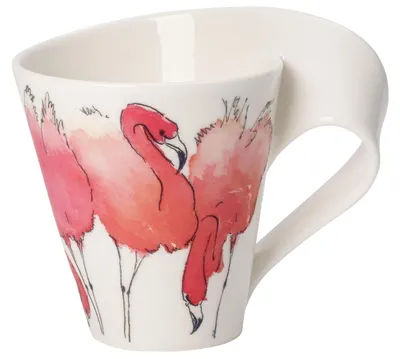 Imagen del producto de NewWave Caffè Rosa Flamingo, taza con asa (caja de regalo), 130 x 95 x 113 mm | Villeroy & Boch | N.º de artículo: 1041559100 | EAN: 4003686262218 / Venta solo mientras duren las existencias