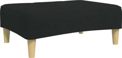 Image de vidaXL Tabouret de pied Noir 77x55x31 cm Tissu