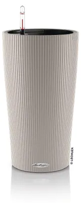 Productafbeelding van LECHUZA plantpot CILINDRO, kleur 23, zandbruin | Plantkolom met irrigatiesysteem en plantinzetstuk | Mat oppervlak | Ø 23 x 41 cm | 13948