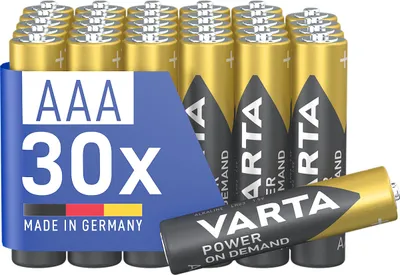 Obrázok produktu pre Batérie VARTA AAA, balenie 30 kusov, zásoba, technológia alkalických batérií, 1,5 V