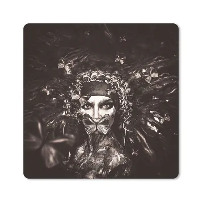 Produktbild von MuchoWow® Mauspad Mousepad Frau - Farbe - Luxus 20x20 cm - Mousepads - Maus Mat - Pad - Mausunterlage - Desk Mat - Bureauartikeln