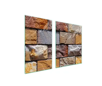Produktbild von Glasplatte und Schneidebrett 100x52 Ziegel
