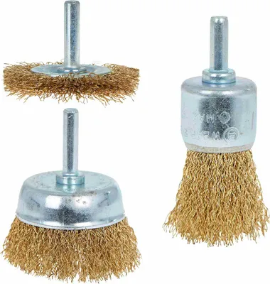 Immagine prodotto di Spazzole trapano metalliche, set spazzole metalliche per trapano - spazzola a disco, tazza e cilindrica per rimozione ruggine, vernice, pulizia metallo e legno, spazzole/spazzola circolare abrasive per trapano