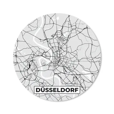 Produktbild von MuchoWow® Mauspad Mousepad Düsseldorf - Karte - Stadtplan - Deutschland 40x40 cm - Mousepads - Maus Mat - Pad - Mausunterlage - Schreibtisch Accessoires