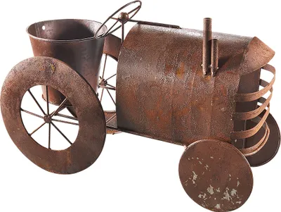 Produktbild von Kobolo doniczka na rośliny doniczka na rośliny traktor do sadzenia - wygląd rdzy - brązowy - dekoracja kosza na rośliny kosz ogrodowy dekoracja łóżka figura ogrodowa dom