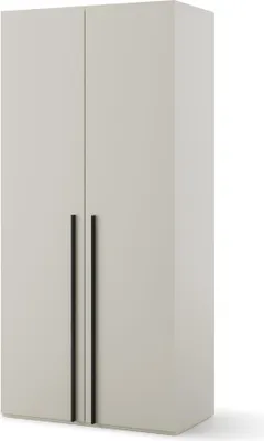 Produktbild von Furniture24 Kleiderschrank Woow Wo-02 Drehtürenschrank 101 X 216 X 55 Cm Schrank - Champagner