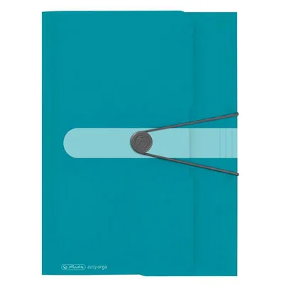Produktbild von Herlitz Gummizugmappe / Eckspanner / aus PP / A4 / Farbe: Karbik türkis