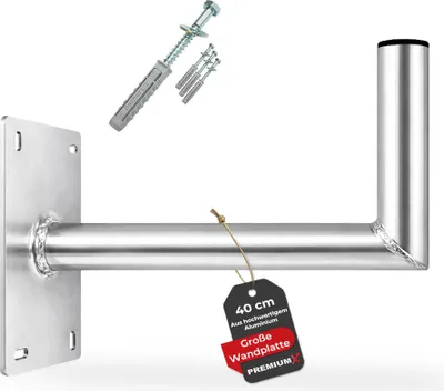 Produktbild von PremiumX 40cm Wandhalter ALU Große Wandplatte SAT Halter Schraubensatz